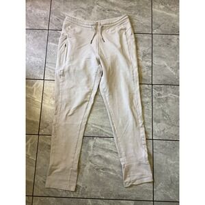 Patagonia Mahnya Fleece Pants Cream Organic Cotton Joggers Womens Small
